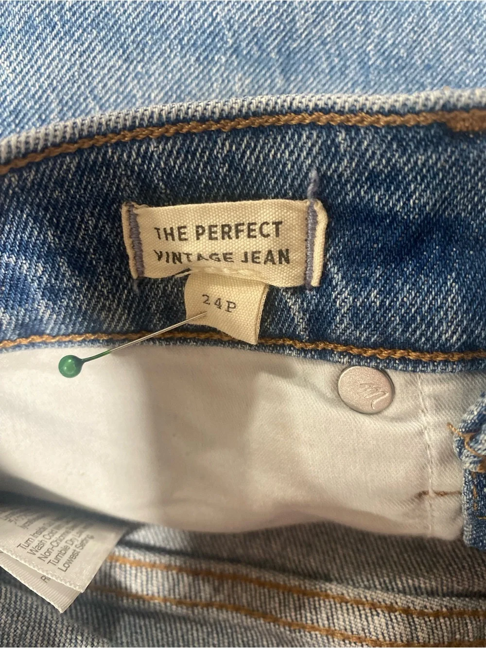 Madewell The Perfect Vintage Jean Women 24P Blue High Rise Straight‎ Crop Ankle